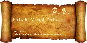 Palade Virgínia névjegykártya